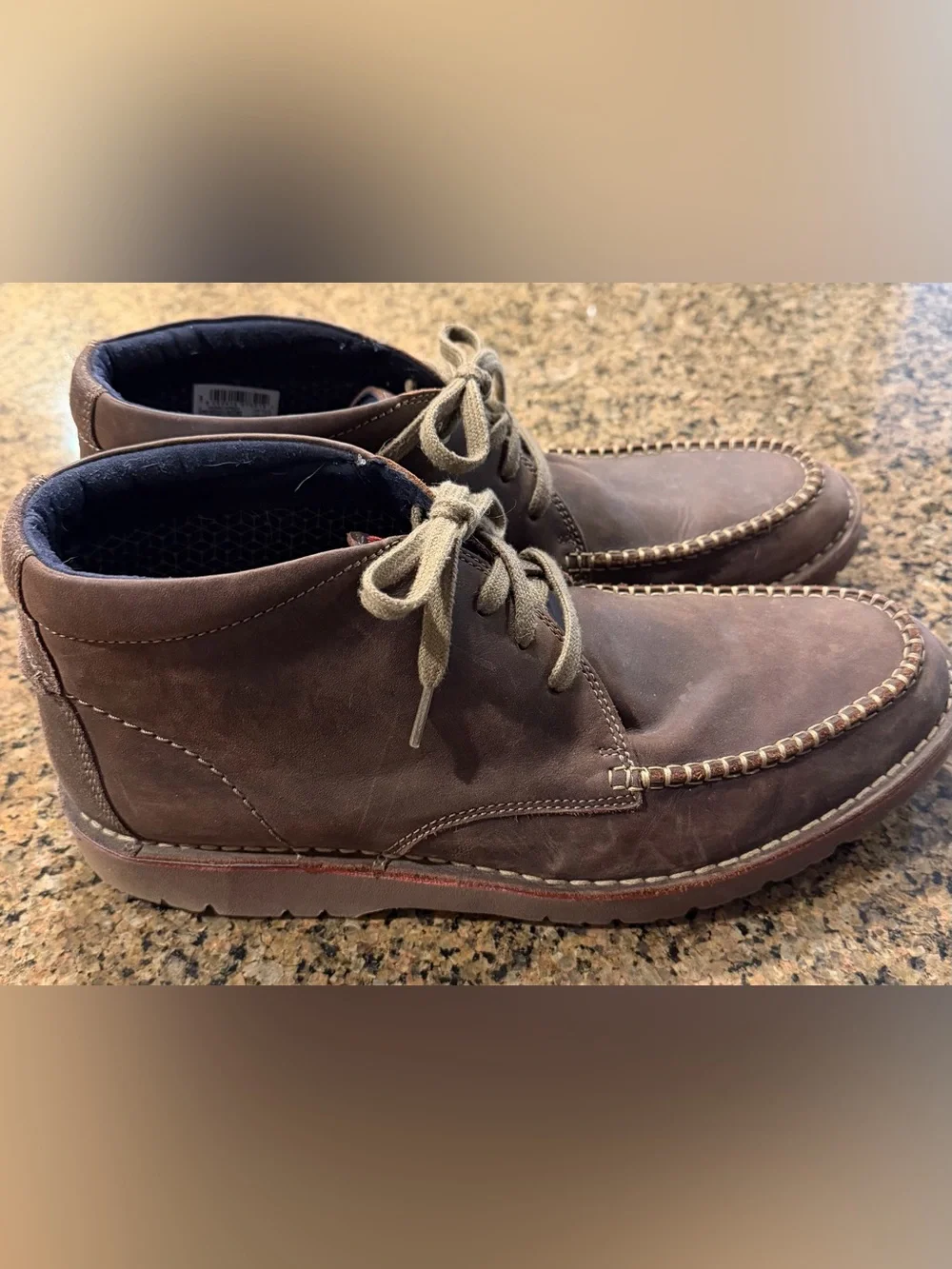 Clarks Vargo Apron Chukka  Lace-Up Boots Leather & Suede Size 14 GUC